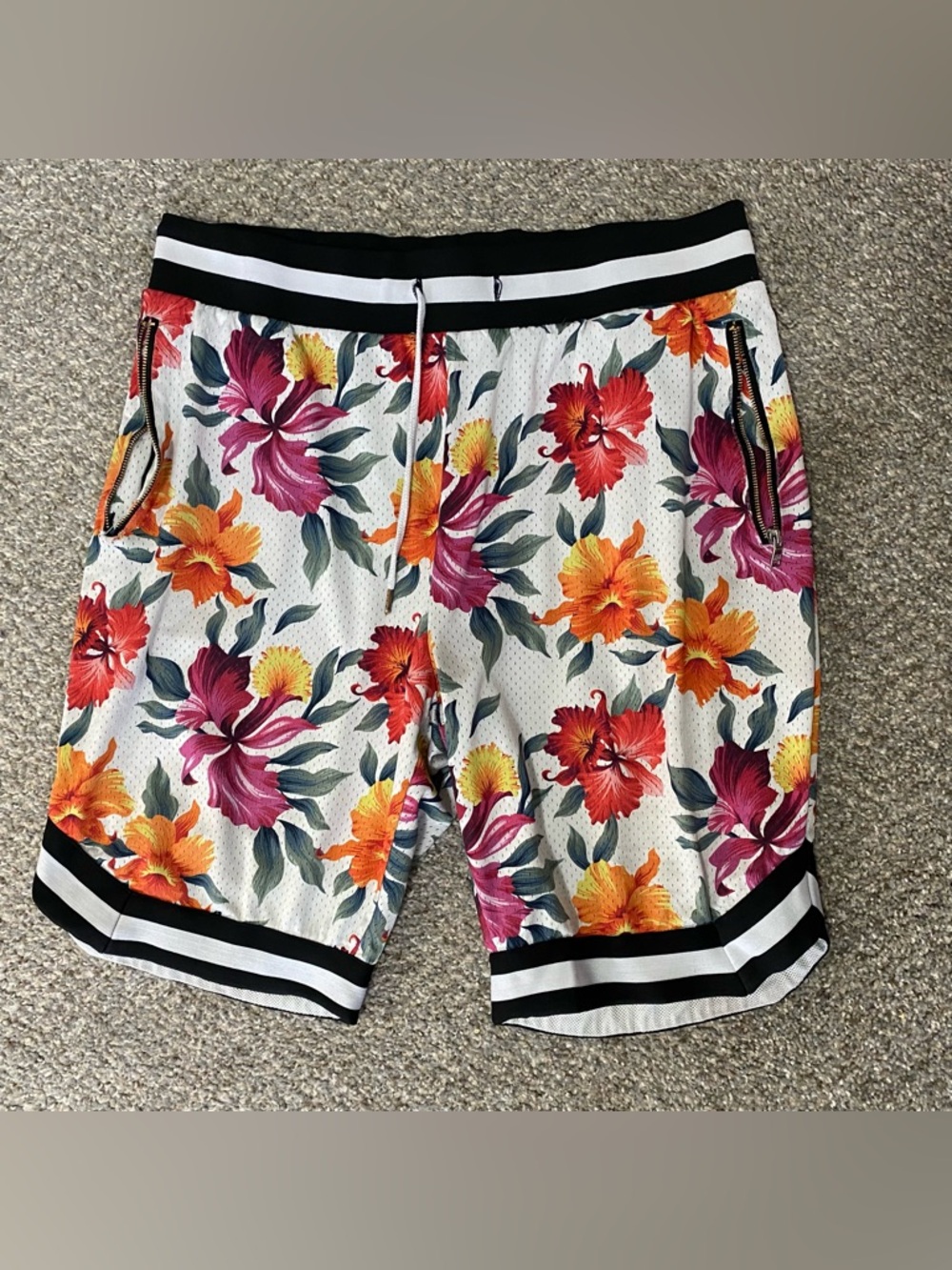 Rebel Minds Hawaiian Athletic Shorts Womens Large *see Notes